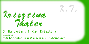 krisztina thaler business card